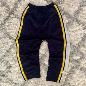 Vintage Y2K New Balance Track Pants Men's Small Navy Blue Yellow White Joggers